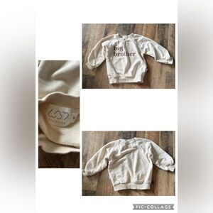 Cozy Cream 'Big Brother' Kids Sweatshirt Fits Like 2T